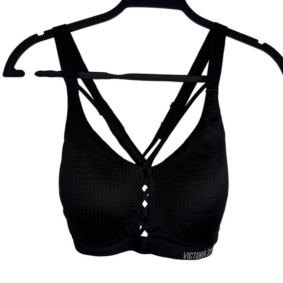 Victoria Sport Vixen Sexy 32DD Size Medium Black‎ Multi Strap Sports Bra - Picture 1 of 6